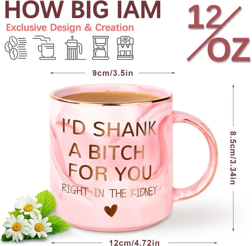 Miniatura 4 de Regalos de cumpleaños para mujeres, taza de café divertida de 12 onzas para mejor amiga, novia, mejores amigas, adolescentes, niñas, hermanas