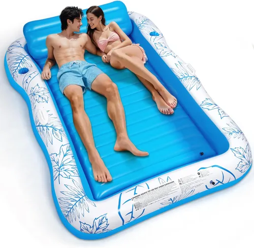 BAIAI - Flotador inflable para piscina para adultos – Flotadores grandes de playa para broncearse, balsa para tomar el sol, para tomar el sol,