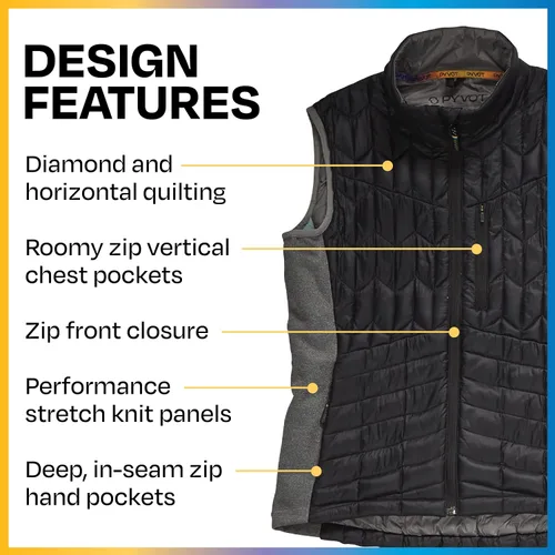 Miniatura 3 de PYVOT Chaleco Acolchado con Peso Dash para Hombre, Ropa Inspirada en Manta Pesada para Problemas Sensoriales