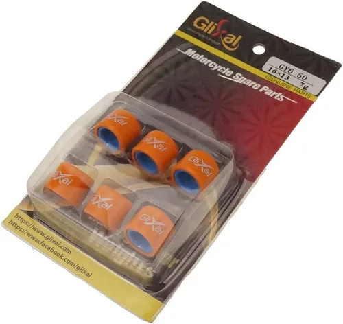 Miniatura 6 de Glixal ATKS-04014 Juego de pesos para variador de alto rendimiento Racing 16x13mm 139QMB GY6 50cc - 100cc para scooter, ciclomotor, ATV (9 gramos)