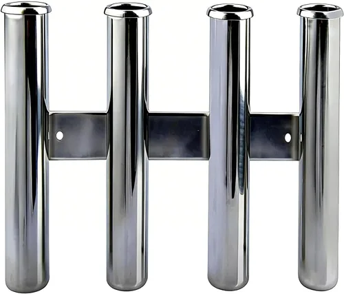 Miniatura 7 de Marine Boat - Soporte para caña de pescar de acero inoxidable con 3 cañas, 3 cañas, barco de pesca marina, acero inoxidable, soportes laterales