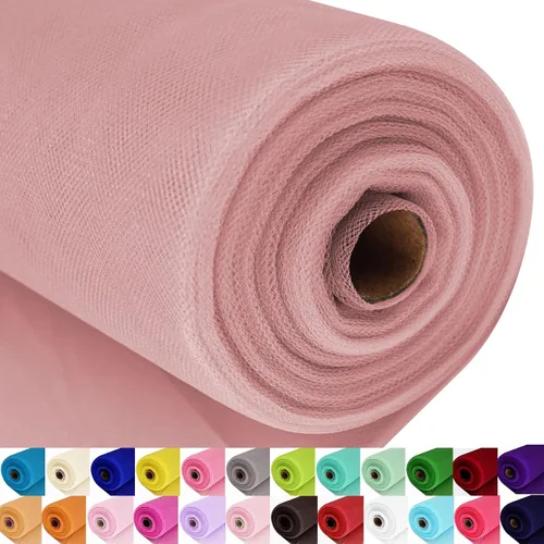 Miniatura 69 de Rollos de tela de tul, 54 pulgadas por 10 yardas (30 pies), cinta de tul para decoración de fiestas de boda, rollo de tela transparente en bobina