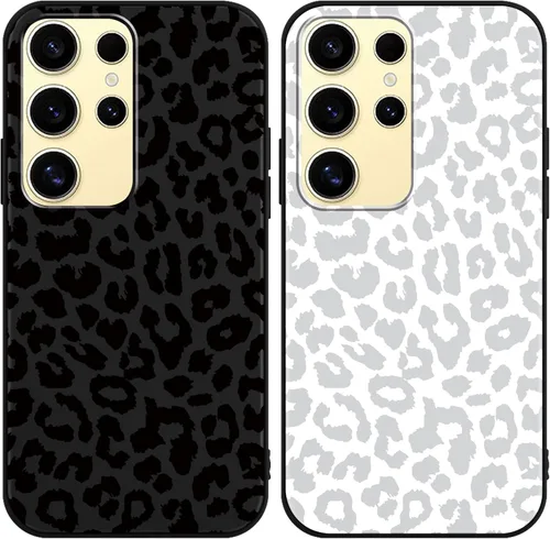 Miniatura 16 de 2 Pack Funda con lindo estampado de chita para Samsung Galaxy S22 Ultra 5G de 6.8", Fundas con patrón de leopardo de lujo, diseño de silicona suave