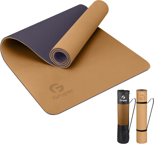 Miniatura 13 de Tapete de yoga antideslizante, ecológico, con funda de transporte, tapete de yoga profesional para mujeres, tapete de entrenamiento para el hogar