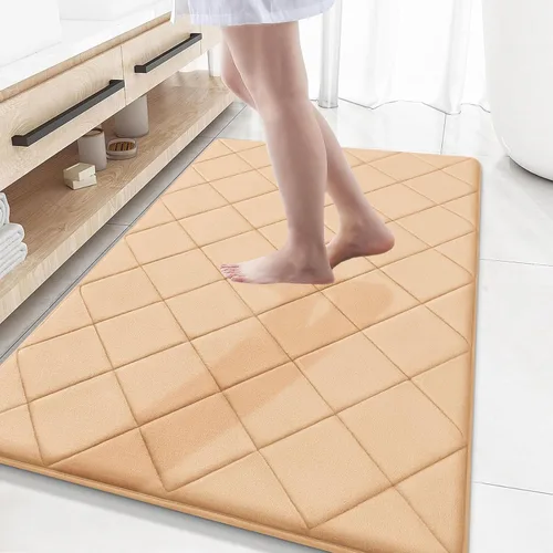 Miniatura 172 de OLANLY Tapete de baño de espuma viscoelástica de 24 x 16 pulgadas, ultra suave y absorbente, lavable a máquina, cómodo tapete de baño para suelo