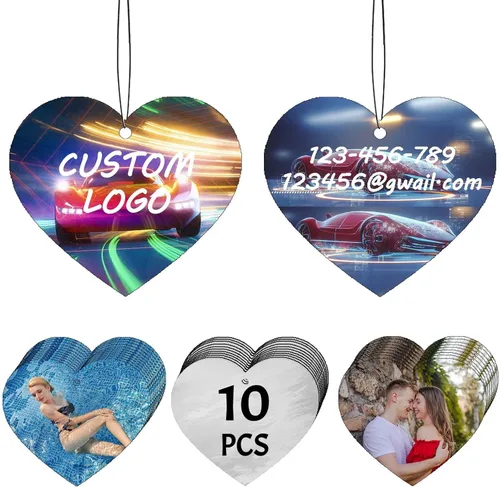 Miniatura 9 de Ambientadores de aire personalizados con logotipo personalizado para automóvil, a granel, ambientadores personalizados de doble cara con logotipo