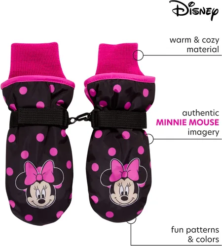 Miniatura 2 de Guantes de nieve con aislamiento para invierno de Disney para niñas Minnie Mouse o Frozen II Elsa y Anna (niñas pequeñas o infantes)