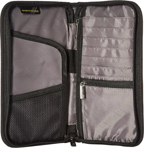 Miniatura 4 de Samsonite Cartera de viaje cerrada con cremallera RFID, Negro -, Cartera de viaje con cierre de cremallera RFID