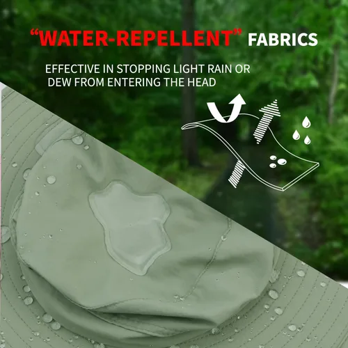 Miniatura 6 de Sombrero de pesca Sombrero de protección solar Red de cabeza de mosquito para exteriores Sombrero de cubo con malla de red oculta Verde cazador