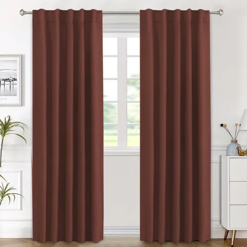 Miniatura 185 de H.VERSAILTEX Cortinas opacas con aislamiento térmico, paneles de tratamiento de ventana, cortinas opacas para oscurecer la habitación, cortinas Gris