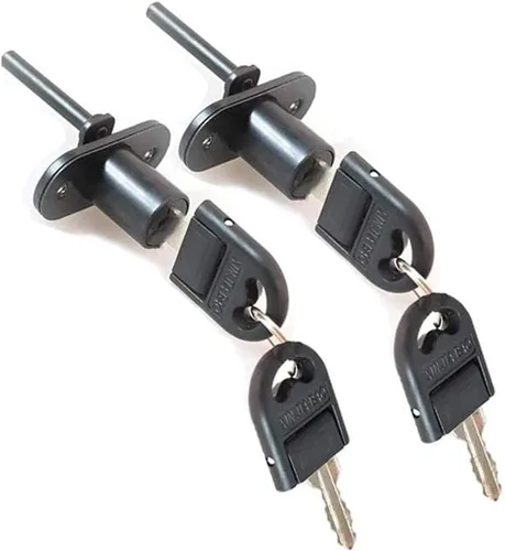 HOWDIA 2 cerraduras de gabinete con cerradura de cajón con llaves, cerraduras de escritorio de aleación de zinc, cerradura de gabinete de archivos