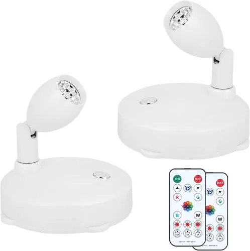 Miniatura 8 de Foco inalámbrico a pilas, luces ascendentes RGB con control remoto y temporizador, luz LED para plantas de interior, iluminación de acento para Negro