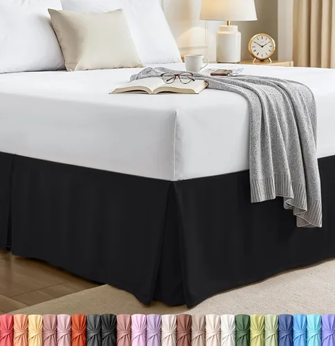 Miniatura 11 de Utopia Bedding Falda para cama individual – Paquete de 20 – Volantes plisados cuádruples suaves – Fácil ajuste con caída a medida de 15 pulgadas