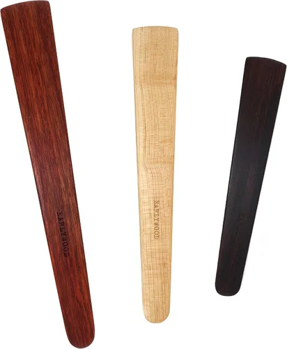 Miniatura 10 de Juego de utensilios de cocina de madera de 3 piezas: 3 espátulas de cocina de madera fina. Juego de espátulas de madera multiusos, ideal