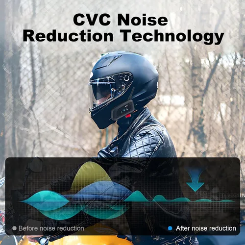 Miniatura 3 de EJEAS V6 Pro - Auriculares Bluetooth para motocicleta, sistema de comunicación de casco de intercomunicación para 2 conductores con respuesta