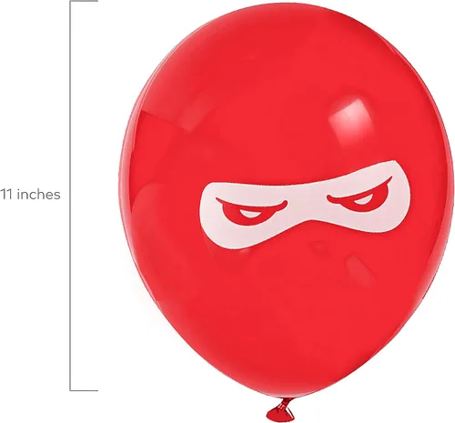 Miniatura 3 de Globos Ninja Warriors – 11 pulgadas Látex – Colores surtidos Paquete de 24