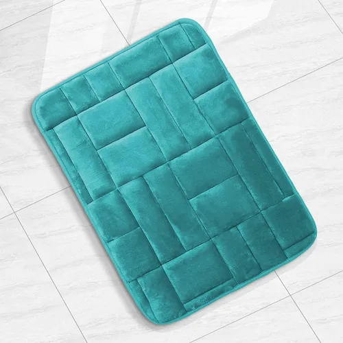 Miniatura 2 de Clara Clark - Tapete para baño, de espuma viscoelástica, terciopelo y felpa ultra suave, antideslizante, lavable a máquina y de secado rápido, de 17