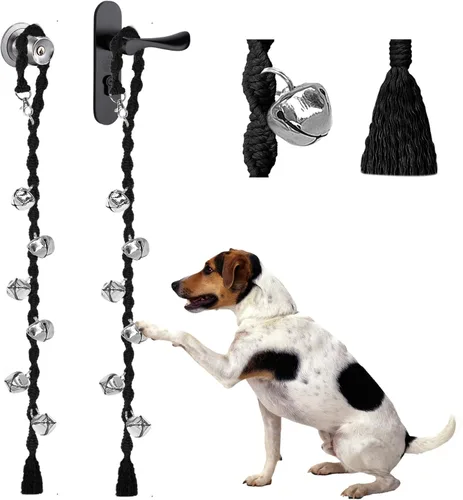 Miniatura 8 de Campanas de Perro para Salir al Aire Libre y Entrenamiento de Orinal para Cachorros, Campana de Puerta de Perro Ajustable para Ir al Baño, Hecho a