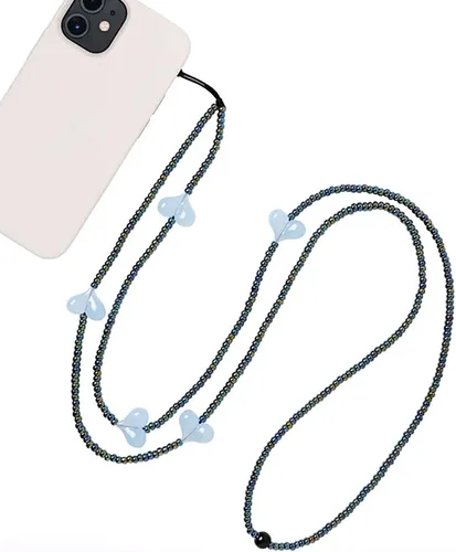 Miniatura 39 de Beaded Phone Charm Lanyard Strap Crossbody Fixed Beads Pearl Neck Chain