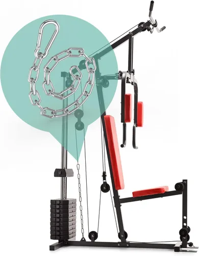 Miniatura 4 de Cadena de fitness, cadenas de levantamiento de pesas, cadena de extensión de máquina de cable, cadena de extensión de cable LAT de acero inoxidable