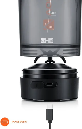 Miniatura 5 de VOLTRX Botella agitadora eléctrica de proteínas, vaso mezclador recargable por USB para batidos y reemplazos de comidas, de tritán, sin bisfenol A