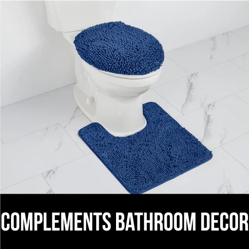 Miniatura 302 de Gorilla Grip - Tapete de baño de felpilla gruesa, suave y absorbente, secado rápido, de microfibra, con reverso de caucho, para piso de ducha, Nube