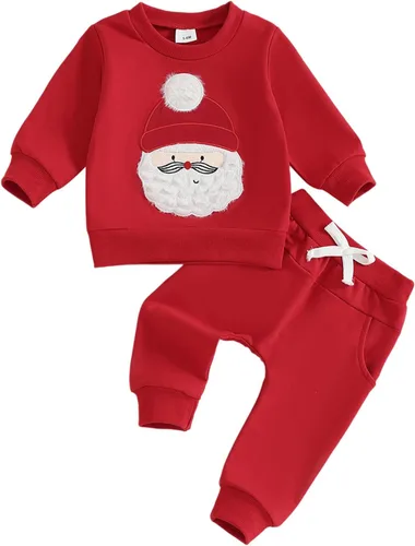 Miniatura 55 de Conjunto de camisa larga y divertida para bebé niño y niña, ropa de primera Navidad, 6, 12, 18, 24 meses, 2T