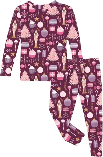 Miniatura 156 de KicKee Pants Conjunto de pijama de manga larga con estampado de piezas