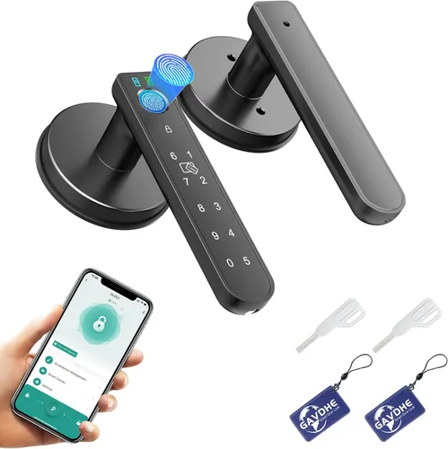 Miniatura 10 de Cerradura de Puerta con Huella Dactilar Perilla de Puerta Inteligente con Huella Dactilar con Entrada sin Llave Cerradura de Puerta Biométrica