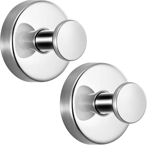 Miniatura 13 de Ganchos de ventosa para ducha sin taladro, ganchos de baño para toallas, batas, esponja vegetal montables en paredes de baño, cocina, vidrio, Negro