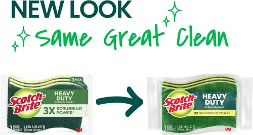 Miniatura 2 de Scotch-Brite - Esponja resistente para restregar, 12 esponjas de cocina, diseñada para desastres difíciles en la cocina, dura 3 veces más*, mejor