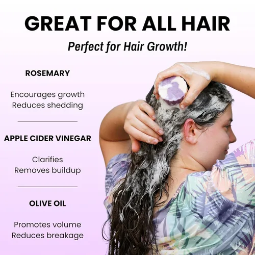 Miniatura 3 de Otter Co. Biotin & Onion Hair Growth Shampoo Bar con queratina, aceite de crecimiento capilar de romero, ACV - Vegano, sin sulfatos y no tóxico