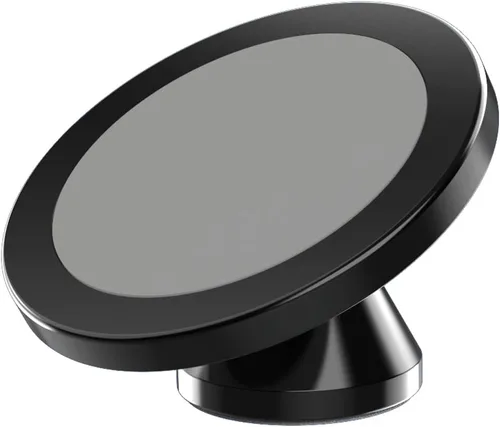 Soporte magnético para teléfono para automóvil, [2 grupos imán súper fuerte] [rotación de 360°] Soporte universal de montaje para tablero de Negro
