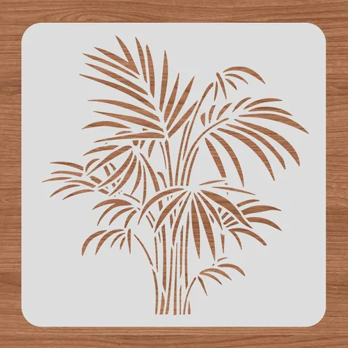 Miniatura 3 de BENECREAT Plantillas de pintura de plantas tropicales de 12 x 12 pulgadas, patrón de hojas, plantillas de dibujo de plástico reutilizables