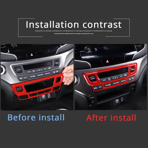 Miniatura 4 de Funda de Marco para Botón de Modo de Aire Acondicionado de Consola Central para Honda Pilot 2016-2022/ Honda Ridgeline 2017-2023/ Honda Passport