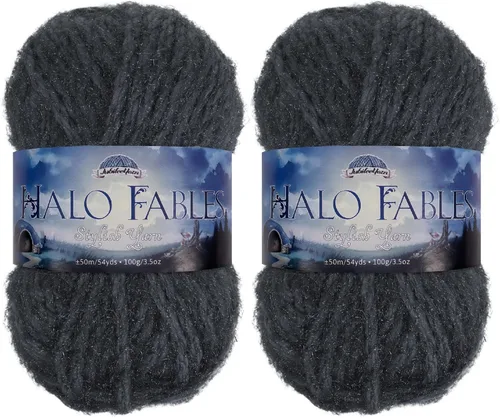 Miniatura 37 de JubileeYarn Halo Fables Yarn - 100g/Skein Bulky Polyester - North Wind Sun - 2 Skeins