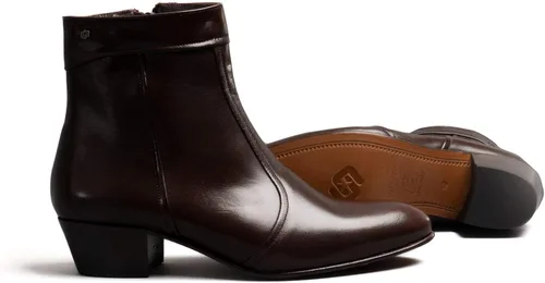 Miniatura 7 de Club Cubano EMMANUEL Botas de tacón cubano de cuero liso para hombre, color marrón