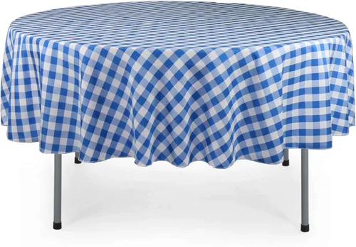 Miniatura 63 de YOUR CHAIR COVERS - Mantel redondo de poliéster prémium de 120 pulgadas - Mantel de lino color champán para mesas redondas estándar