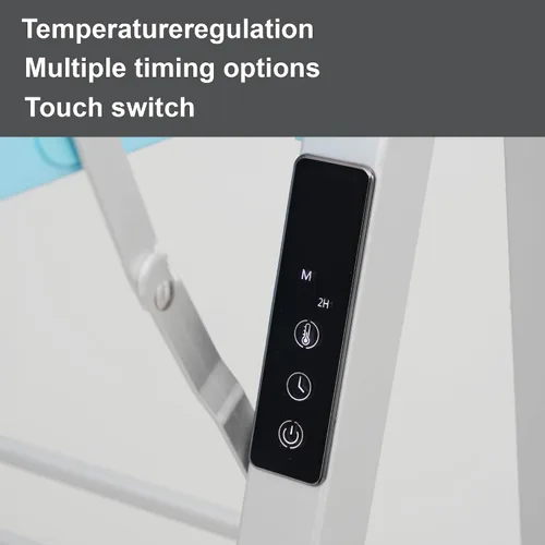 Miniatura 8 de Estante eléctrico calentado para secar ropa, secadora de prendas plegable calentada con temporizador de apagado, estante para ropa, zapatos, Azul