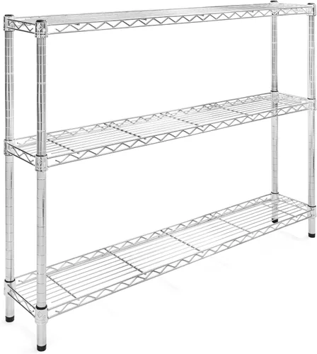 Miniatura 11 de Shelving Inc. Estantería de alambre cromado de 8 pulgadas de profundidad x 24 pulgadas de ancho con estantes de 3 niveles, capacidad de peso de 800