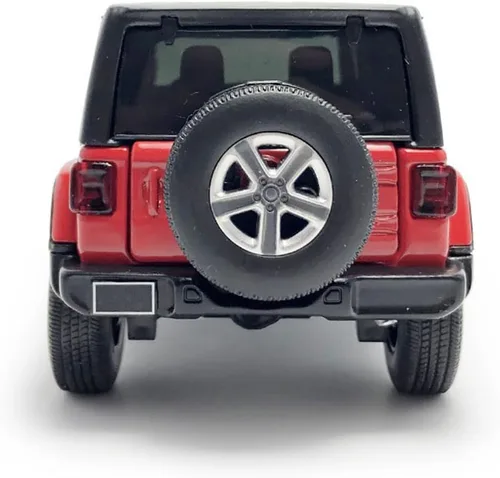 Miniatura 9 de Wrangler Sahara - Vehículo de juguete fundido a presión a presión de 4 puertas, vehículos de metal a escala 1/32, vehículos de metal fundido a Rojo