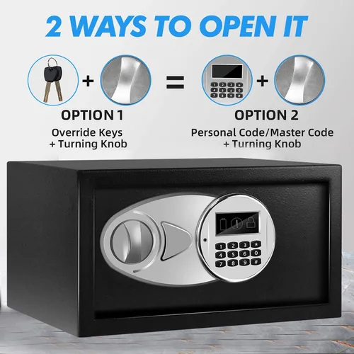 Miniatura 2 de Sdstone Caja fuerte con sensor de luz, caja de seguridad oculta con llave y cerradura digital para el hogar y la empresa. Caja de seguridad