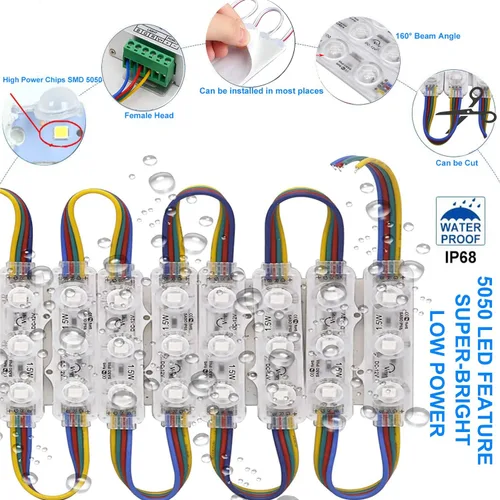 Miniatura 3 de EAGWELL Luces LED de módulo, 40 pies SMD 5050 Luz de ventana de escaparate impermeable Luces LED de negocios Luz decorativa para tienda Señales