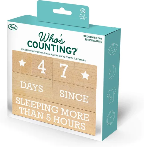 Miniatura 6 de Genuine Fred Who's Counting Bloques de cuenta regresiva de madera, Edición para padres, surtido, 5281072