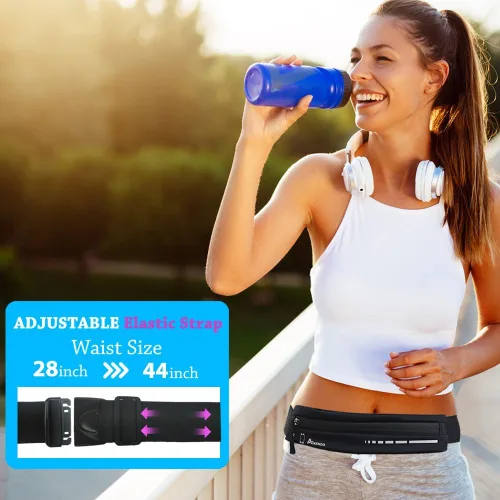 Miniatura 10 de Cinturón delgado para correr para mujeres y hombres, riñonera para corredores, soporte para teléfono, cinturón de cintura para correr, cinturón
