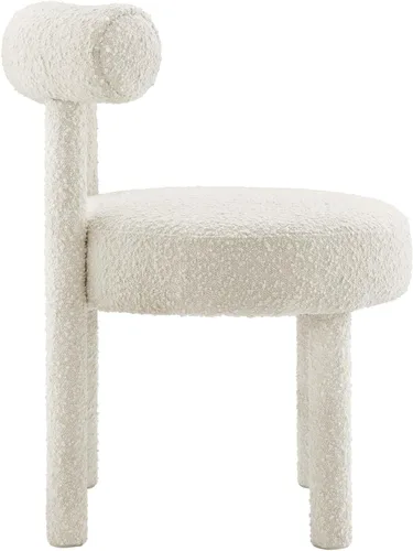 Miniatura 4 de Modway EEI-6387-IVO Toulouse Boucle Silla de comedor de tela, color marfil