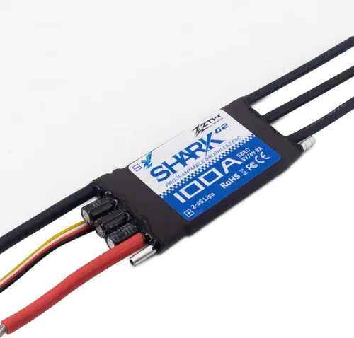 ZTW Shark G2 Series 100A Bi-Direction Refrigeración por agua ESC sin escobillas con SBEC 8A/5V para barco RC y otros proyectos de bricolaje