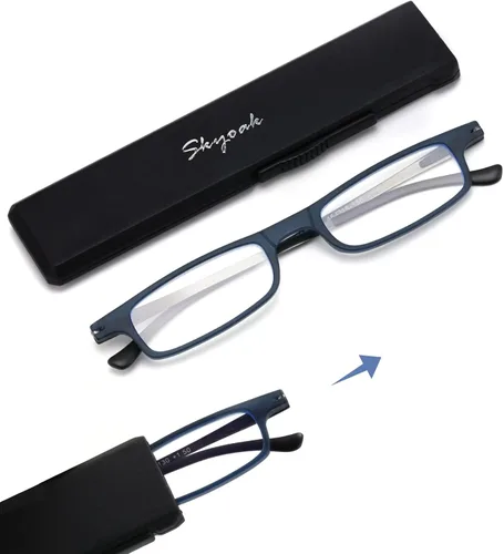 Miniatura 13 de Lentes de lectura plegables ultraligeros para mujeres y hombres, TR90, bloqueo de luz azul, anti UV, fatiga ocular, plegables, compactos, Negro