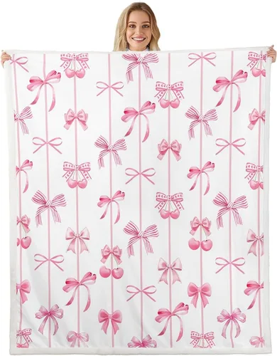 Miniatura 10 de Manfei Manta de vellón con diseño de mariposas florales en acuarela, manta acogedora para cama, sofá, decoración de habitación de niños, niñas