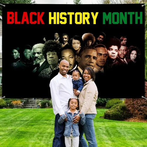 Miniatura 5 de Cartel grande negro del mes de la historia de 72 x 48 pulgadas, decoración del mes de la historia afroamericana, carteles de personas famosas